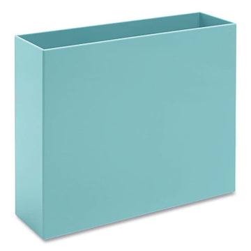 Poppin Plastic File Box, Letter Files, 3.75 X 12.25 X 9.75, Aqua freeshipping - TVN Wholesale